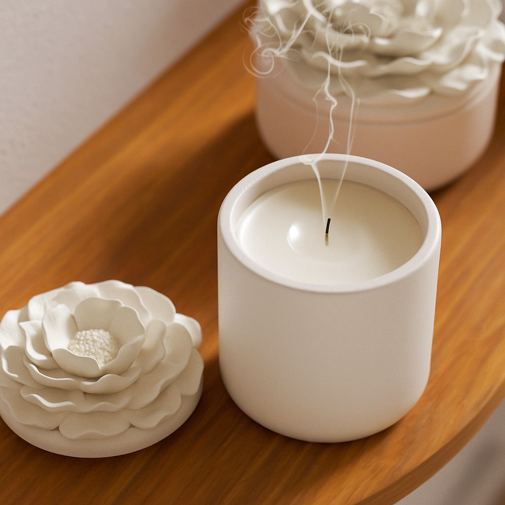 A Whisper of Camelia Tall Candle Jar