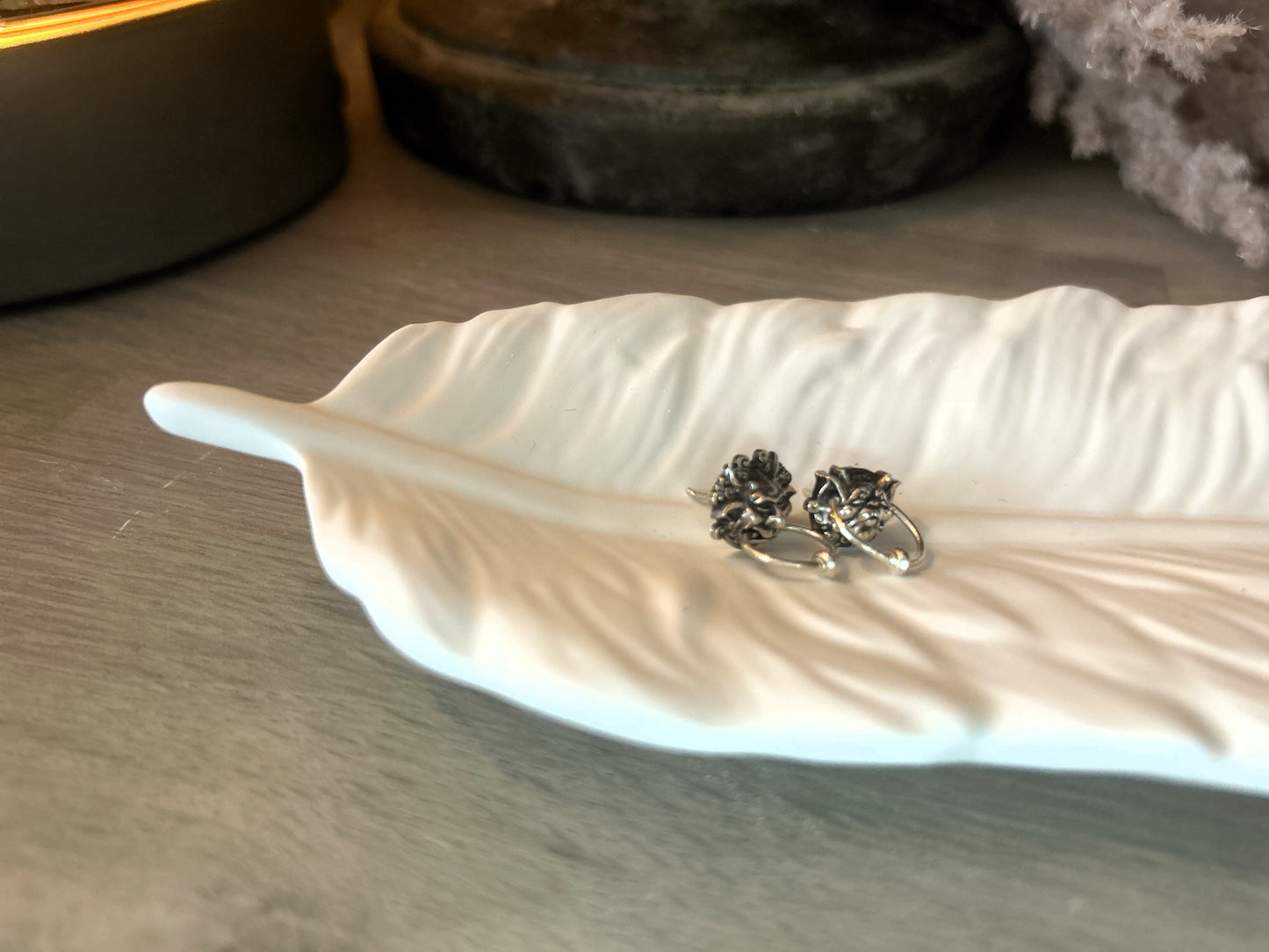 White Feather Trinket Tray