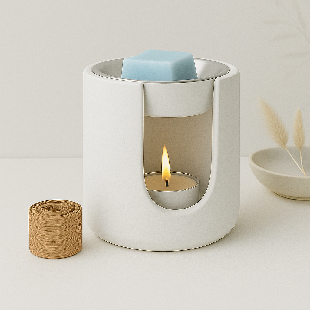 Handcrafted Ceramic Wax Melt Burner – Refillable | Minimalist Home Fragrance