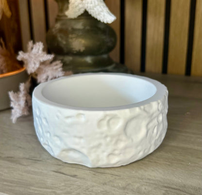 Lunar Glow - Large Textured Ceramic Stone Jar Candle