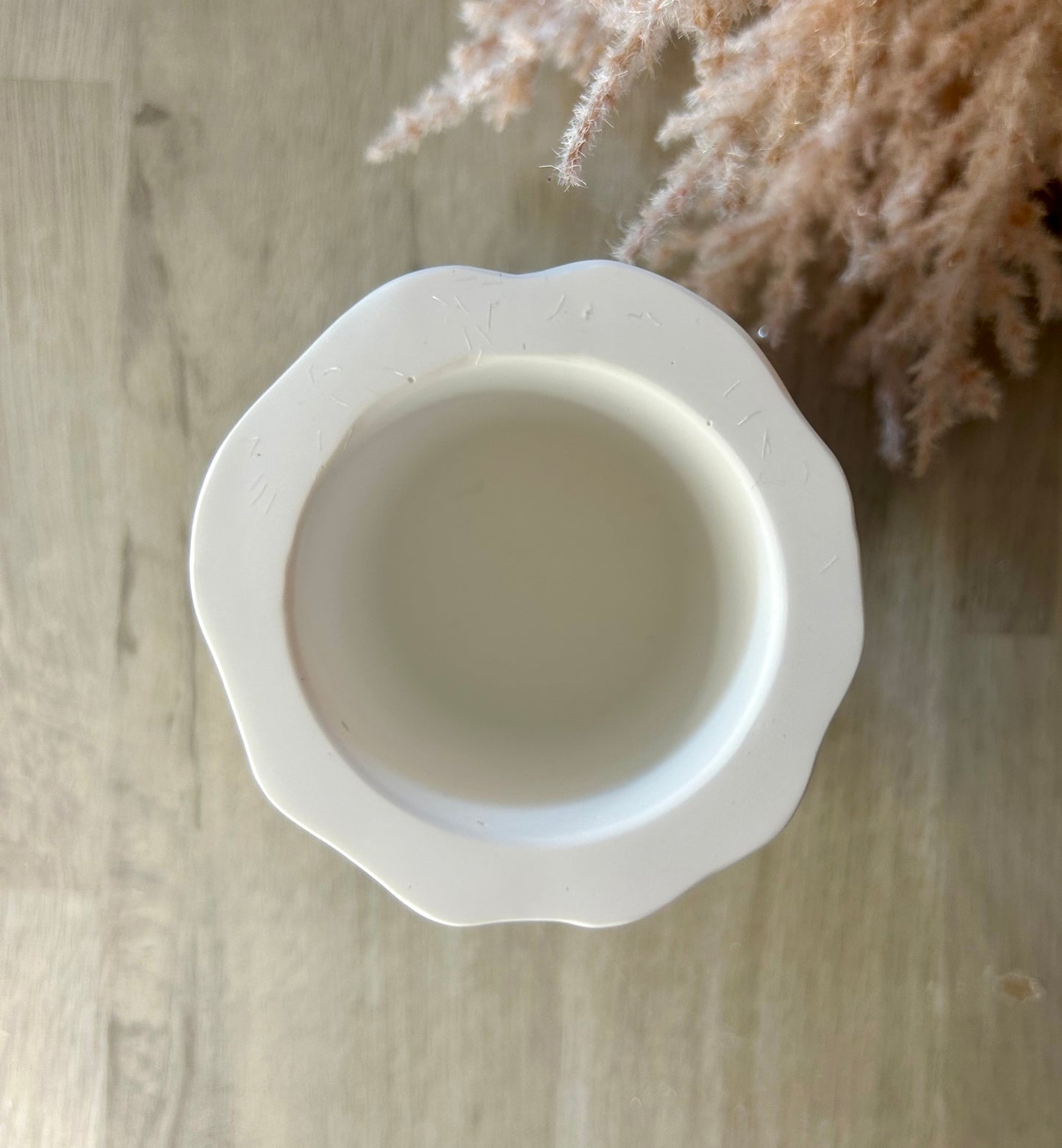 Sculpted Ceramic Stone Candle Jar